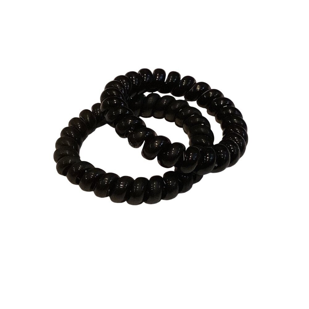 2pcs Spiral Hair Ties‎ Black